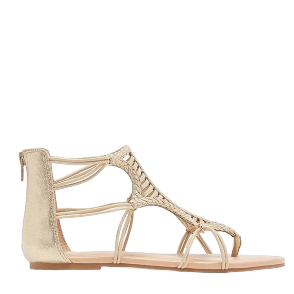 NWT Addition-Elle 9WW gold metallic gladiator sandals